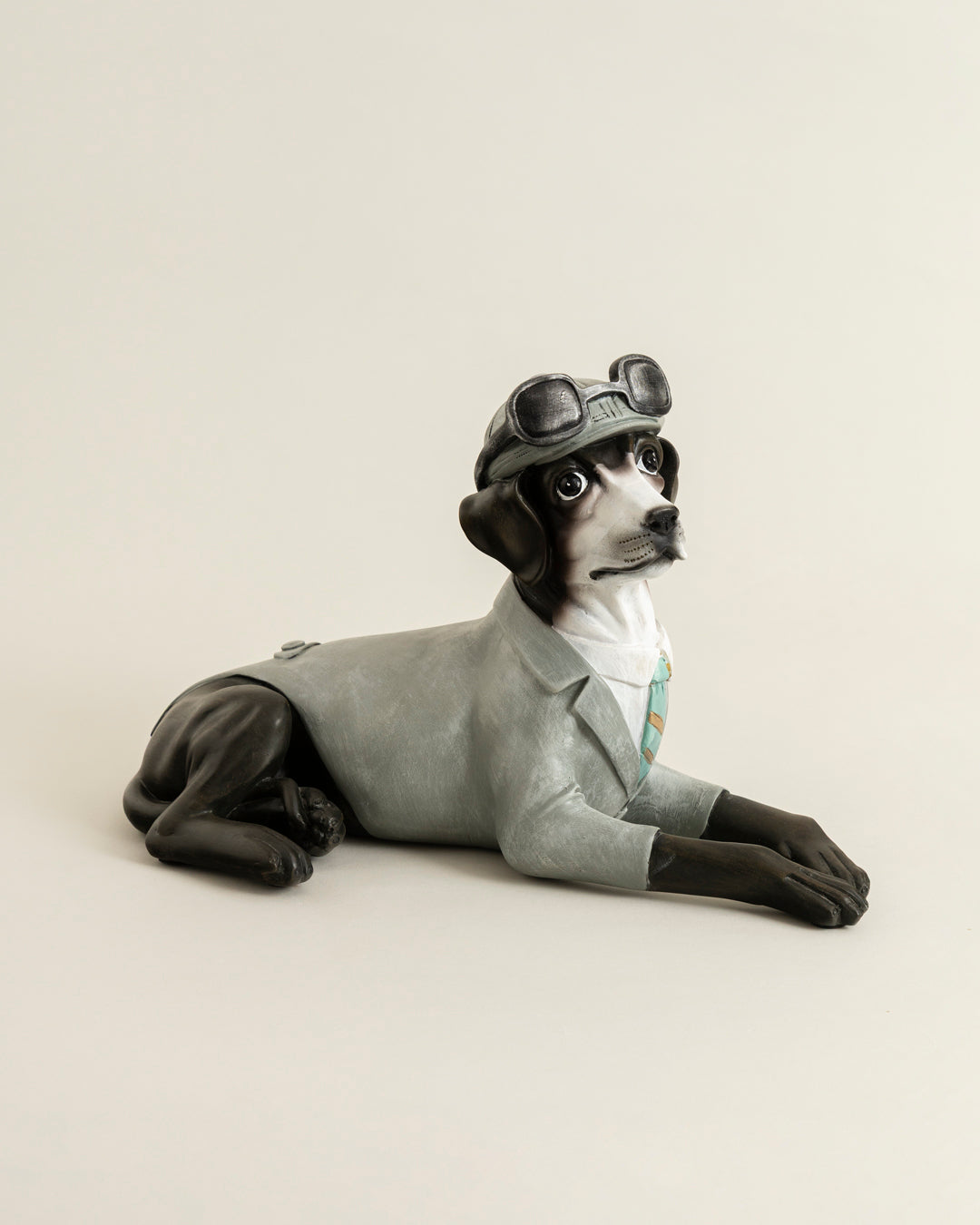 Charming Pet Decorative Dog Figurine - Grey 