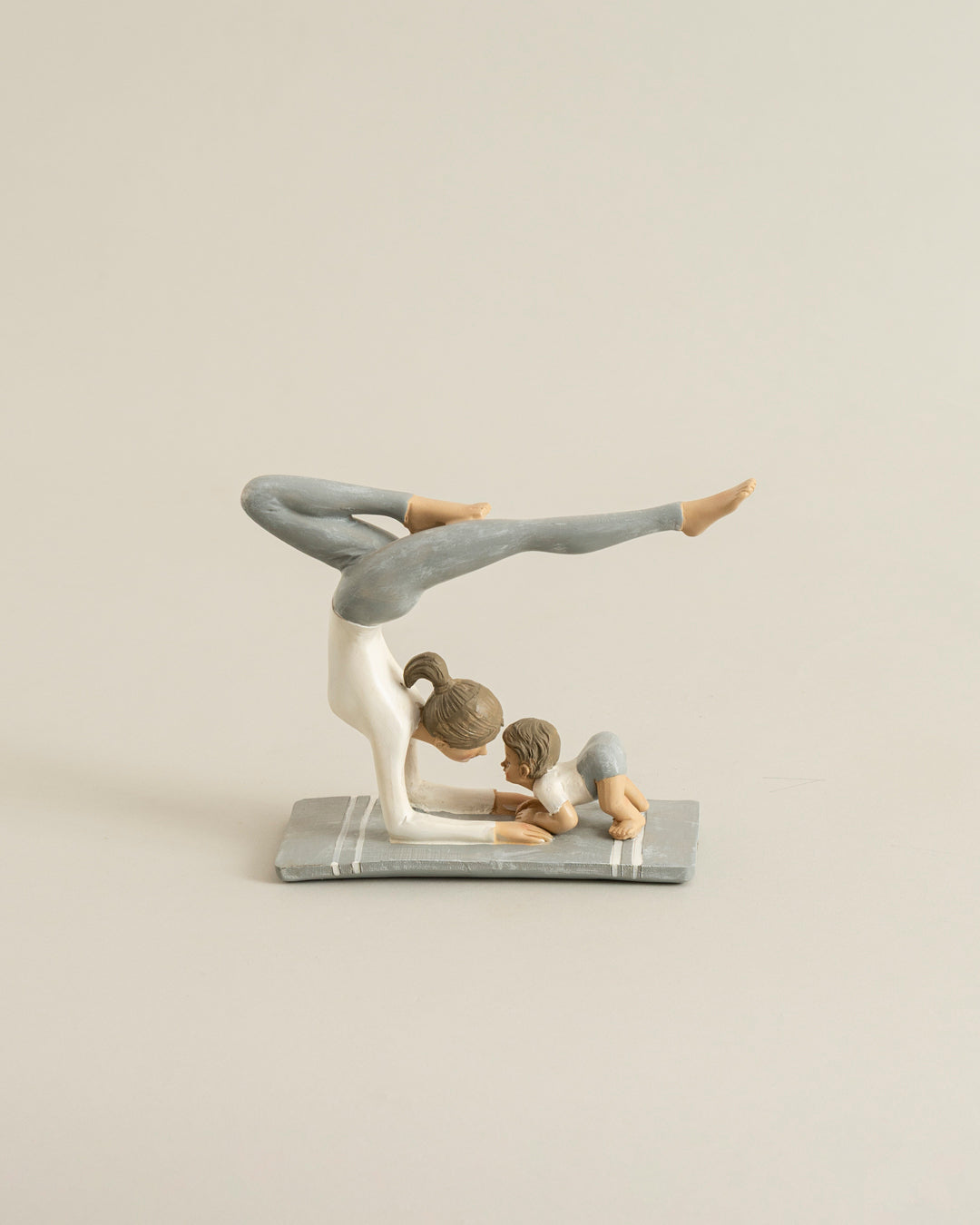 Mother Child Balance Yoga Figurine 