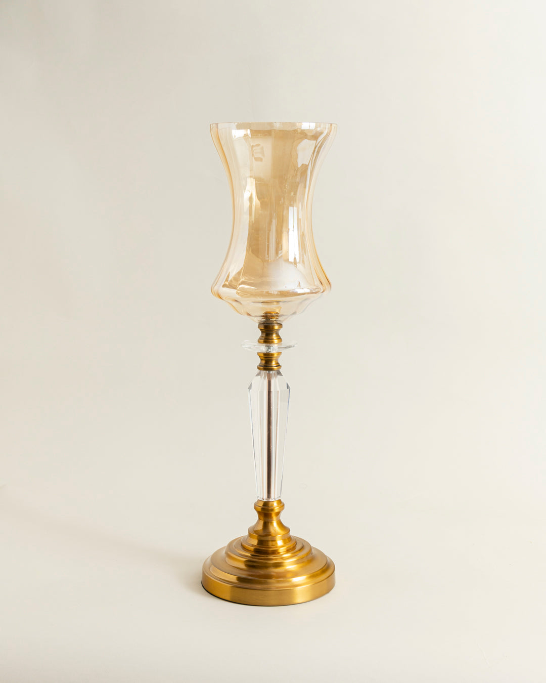 Elegant Crystal Stem Hurricane - Large