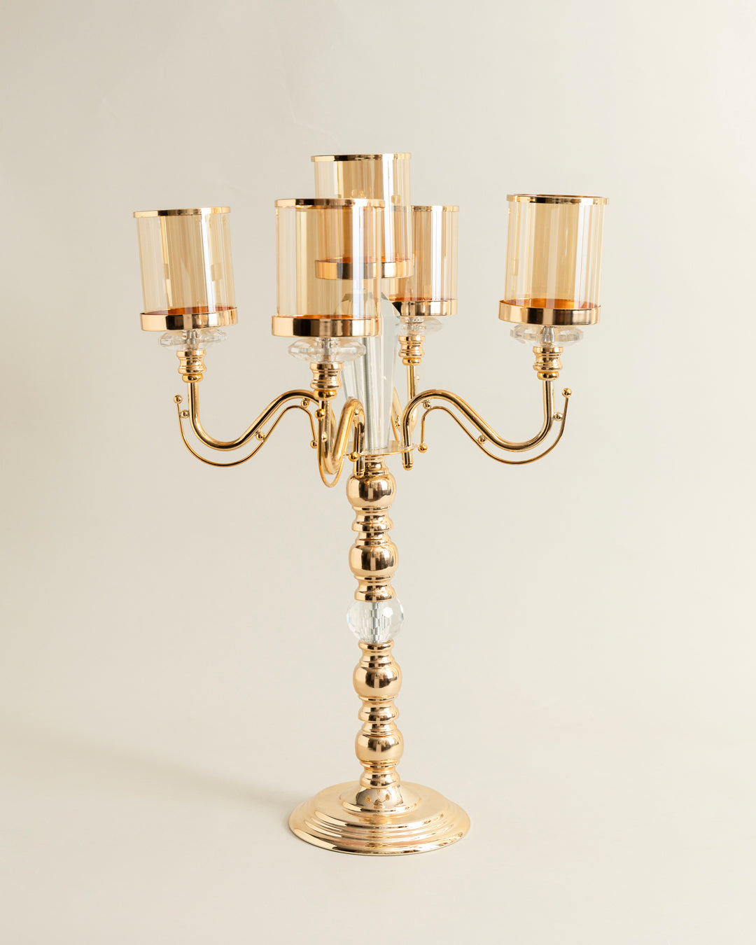 Royal 5-Arms Crystal Candle Stand 