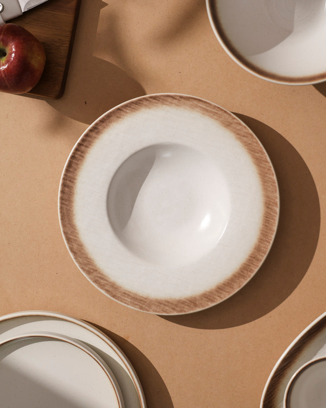 Artisan Glazed Ceramic Pasta plate 