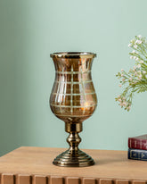 "Imperial Radiance" Cut Glass Hurricane - Small 