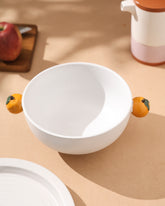 Lemon Handle Ceramic Serving Bowl 