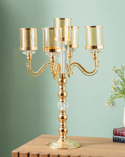 Royal 5-Arms Crystal Candle Stand
