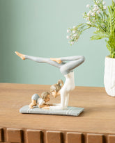 Mother Child Balance Yoga Figurine 