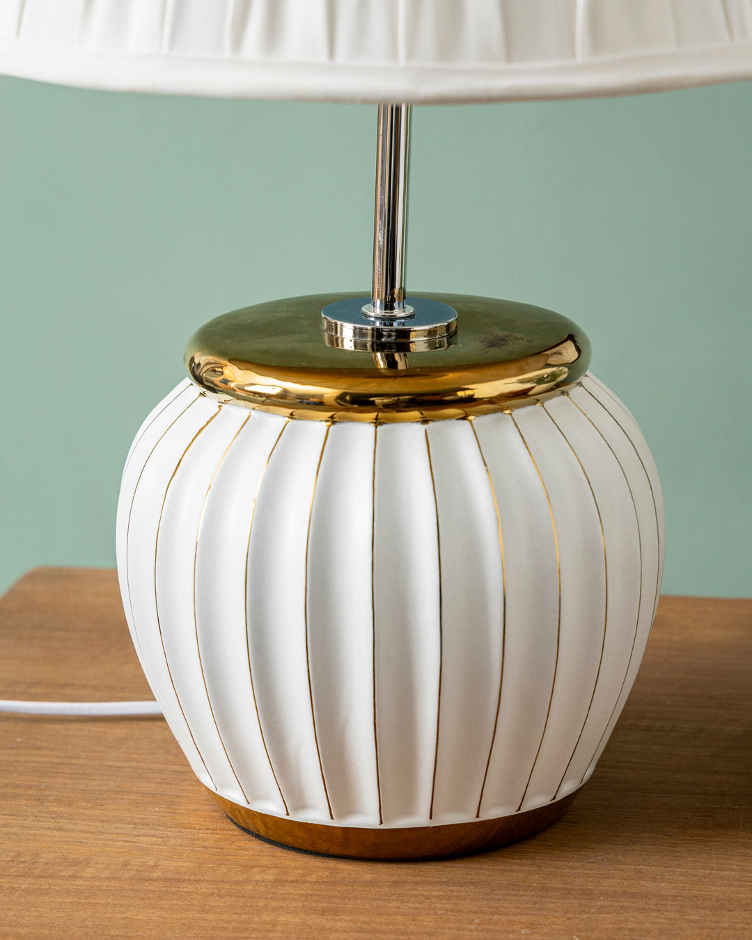 Orin Ridge Ceramic Table Lamp - White 