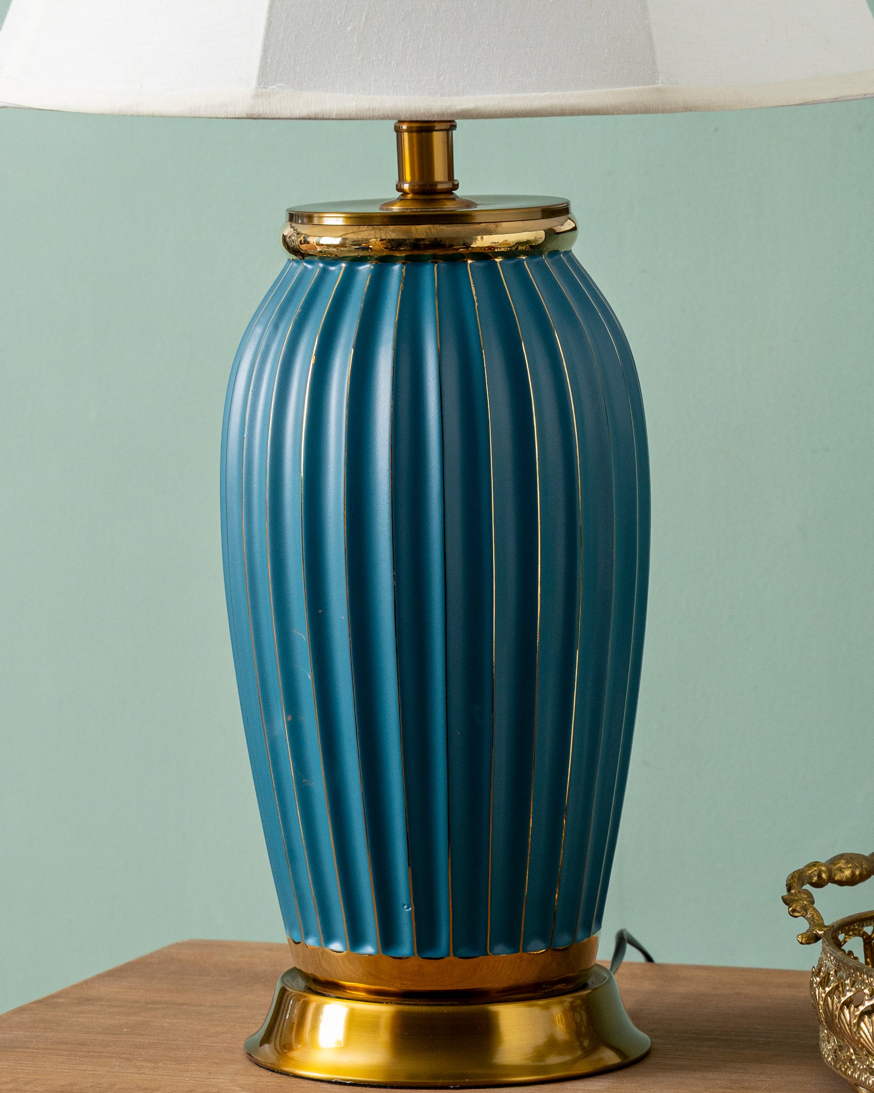 Regal Flute Table Lamp - Blue 