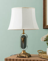Royal Crest Glass & Brass Table Lamp 