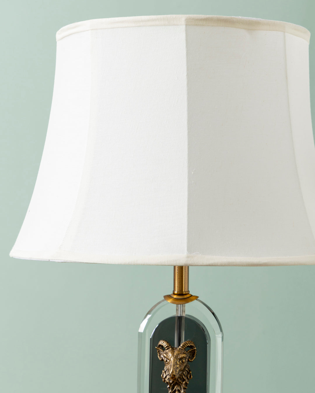 Royal Crest Glass & Brass Table Lamp 
