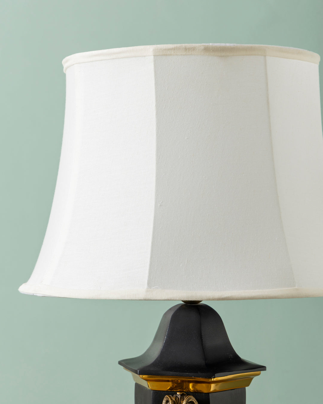 Midnight Crest Brass Accent Table Lamp 