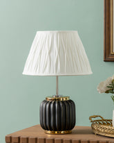 Regal Ribbed Table Lamp - Black 