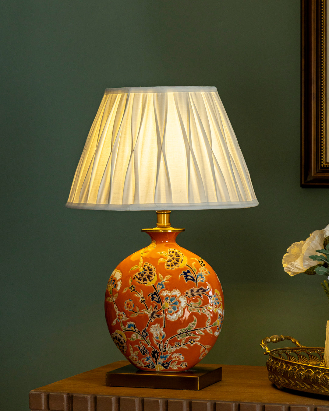Sunset Bloom Ceramic Table Lamp 