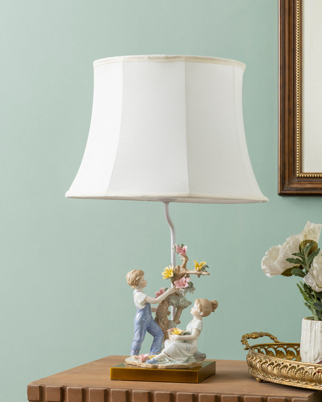 A Serenade of Spring - Fine Porcelain Table Lamp 
