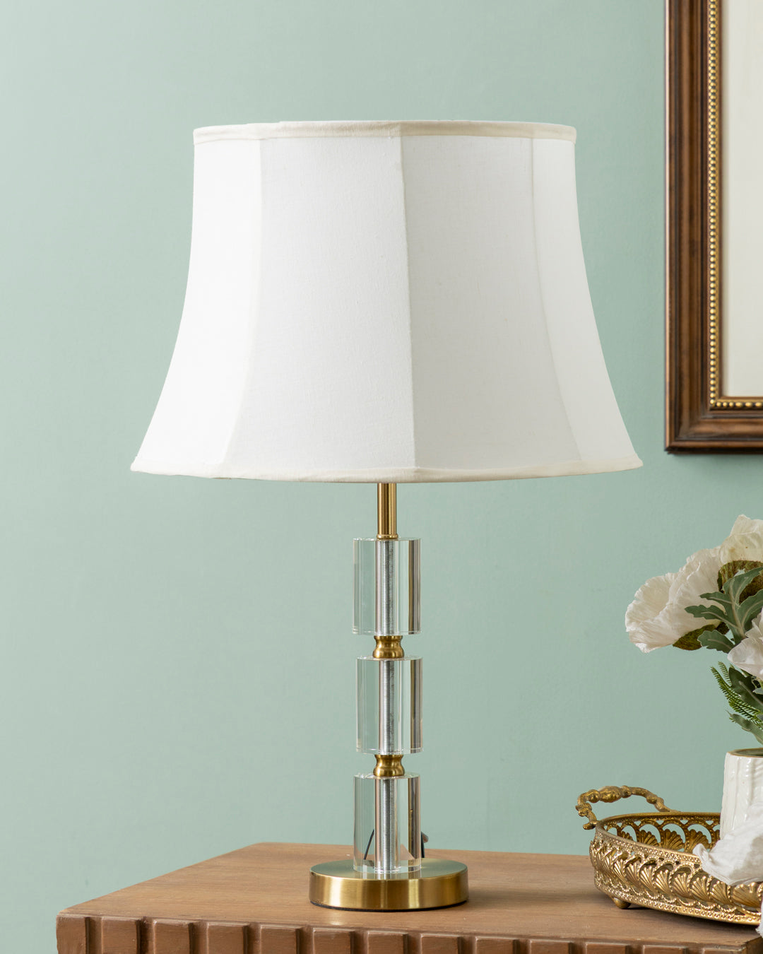 Crystal Column Elegance Table Lamp 