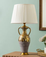 Golden Aura Ceramic Table Lamp