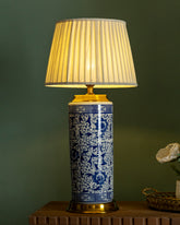 Royal Blue Cylindrical Table Lamp 