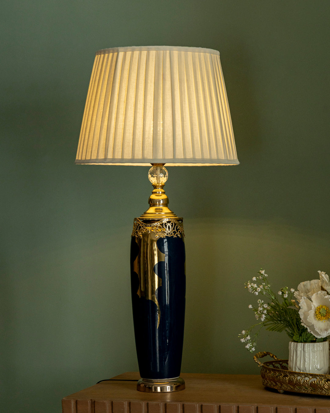 Royal Sapphire Ceramic Table Lamp 