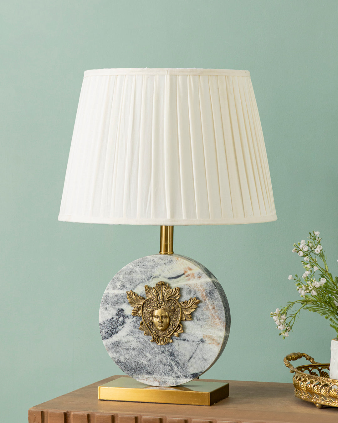 Imperial Medallion Marble Table Lamp 