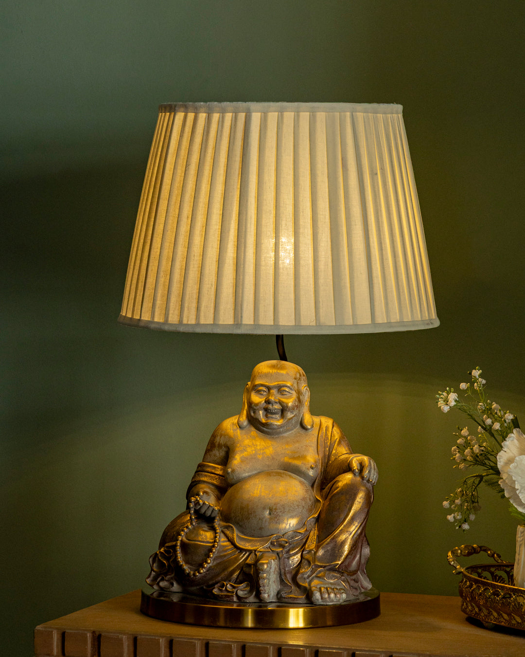 Laughing Buddha Table Lamp 