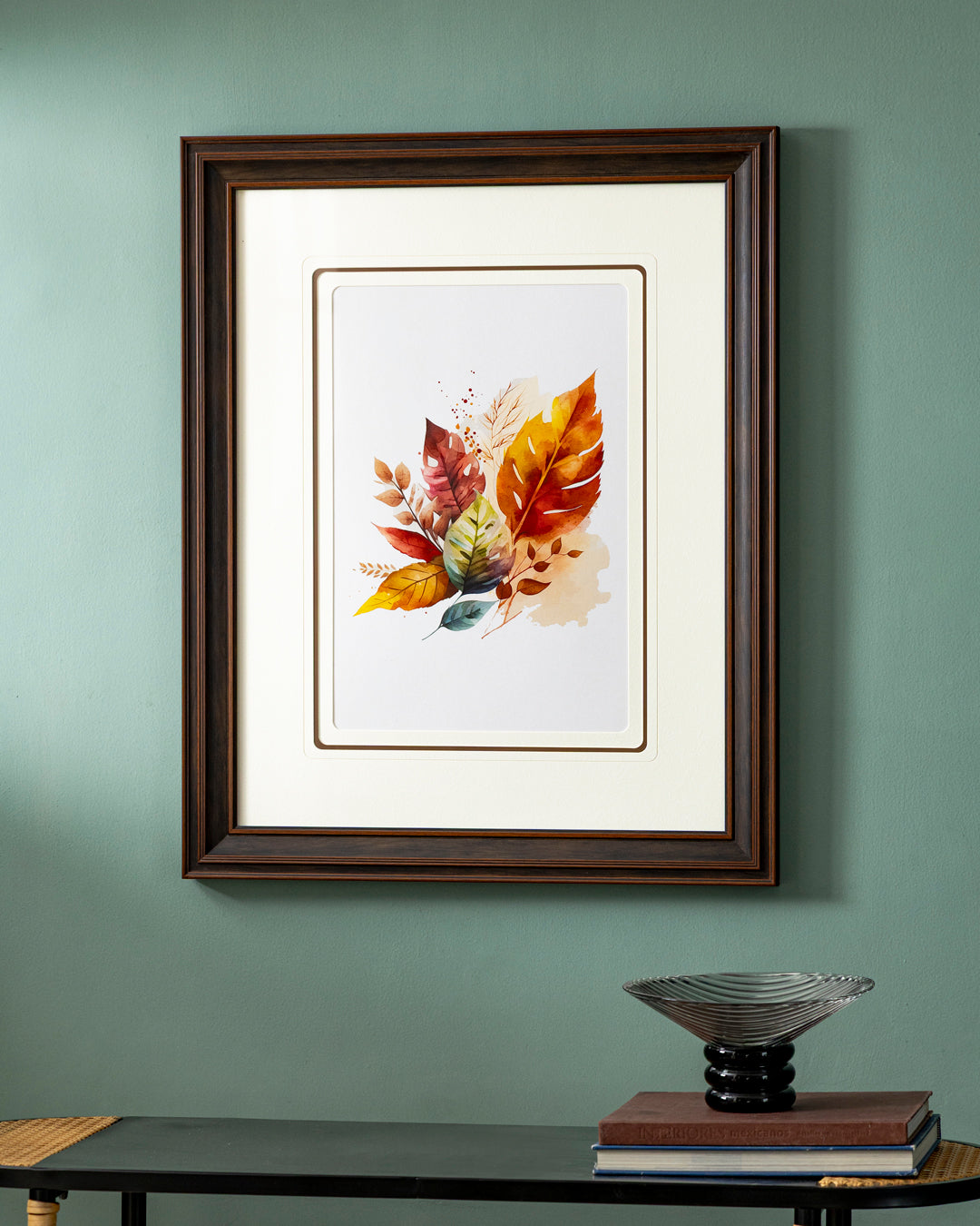 Falling Colors: Autumn Leaves' Symphony Print "24x30" Inches