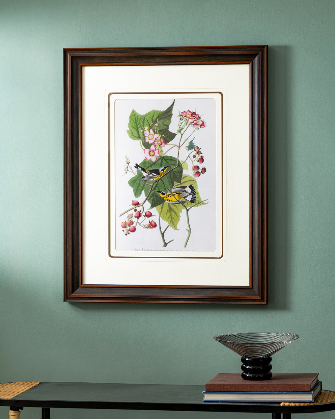 Black And Yellow Warbler Bird Print "24x30" Inches 