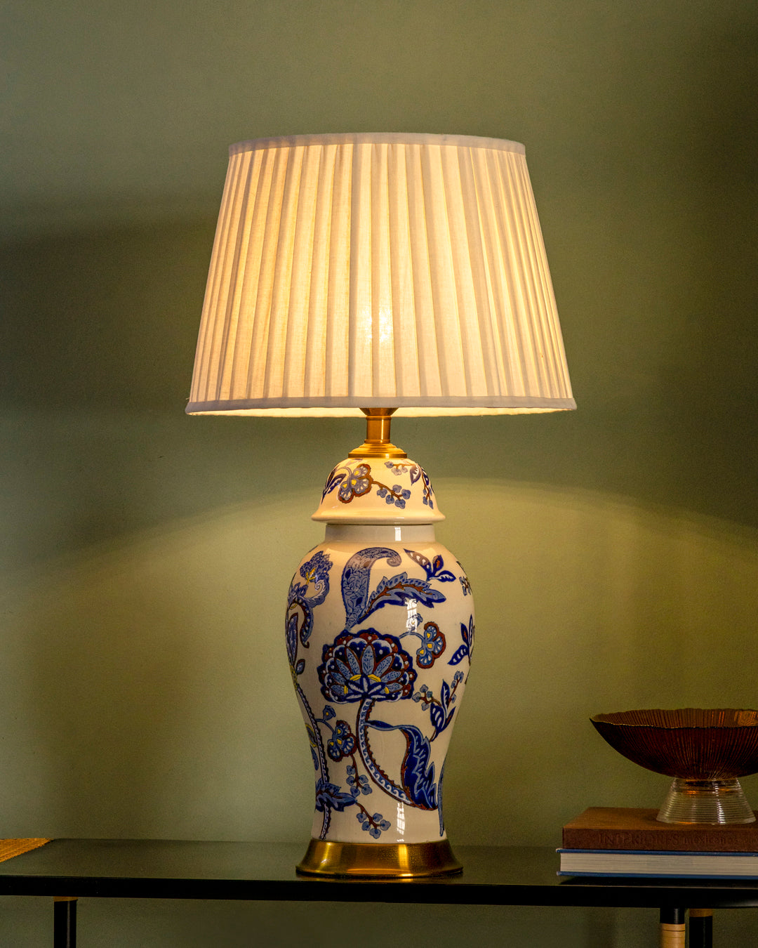 Royal Blossom Ceramic Table Lamp 