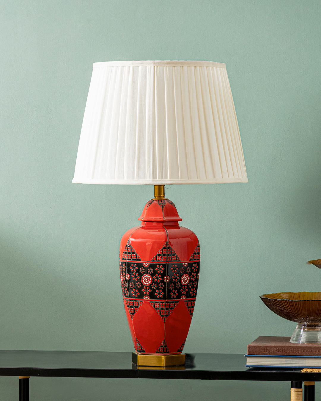 Ruby Heritage Mosaic Table Lamp 