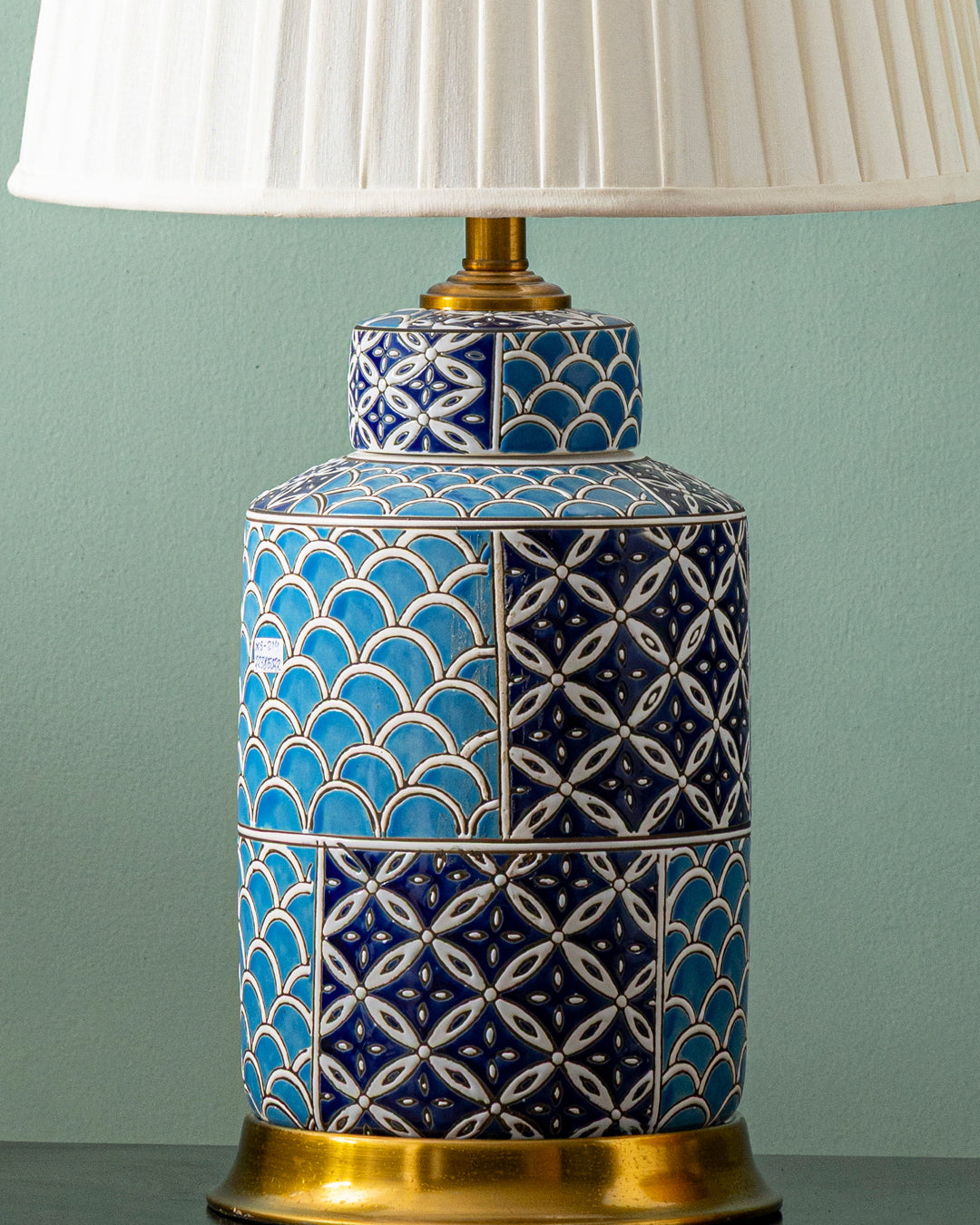 Azure Mosaic Ceramic Table Lamp 