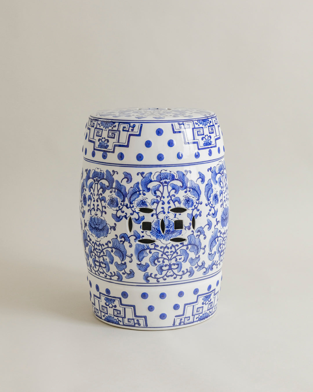 Imperial Blue Medallion Garden Stool 