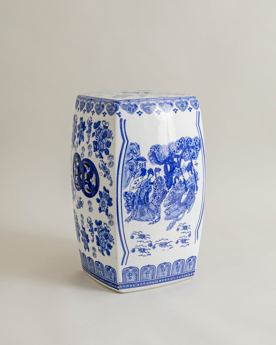 Regal Blue Medallion Garden Stool 