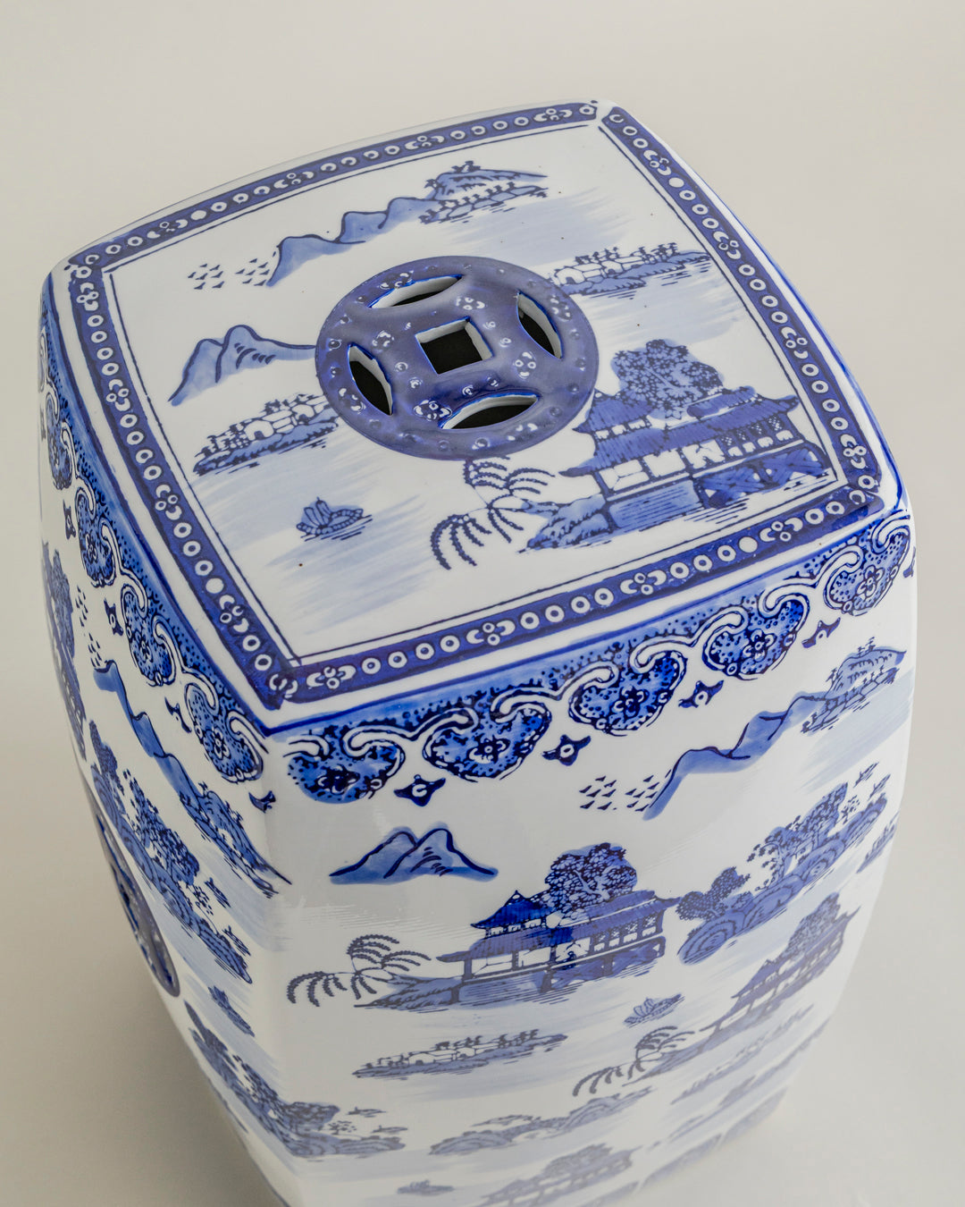 Blue Pavilion Heritage Garden Stool 