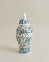 Aqua Harlequin Royal Temple Jar 