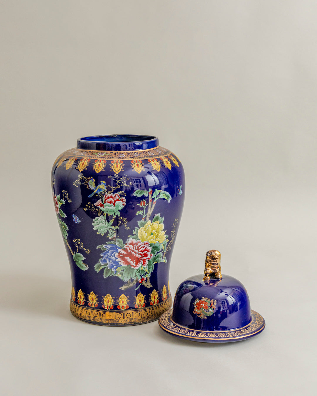 Midnight Regal Bloom Temple Jar 