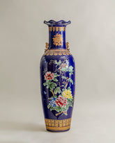 Royal Sapphire Bloom Tall Vase 