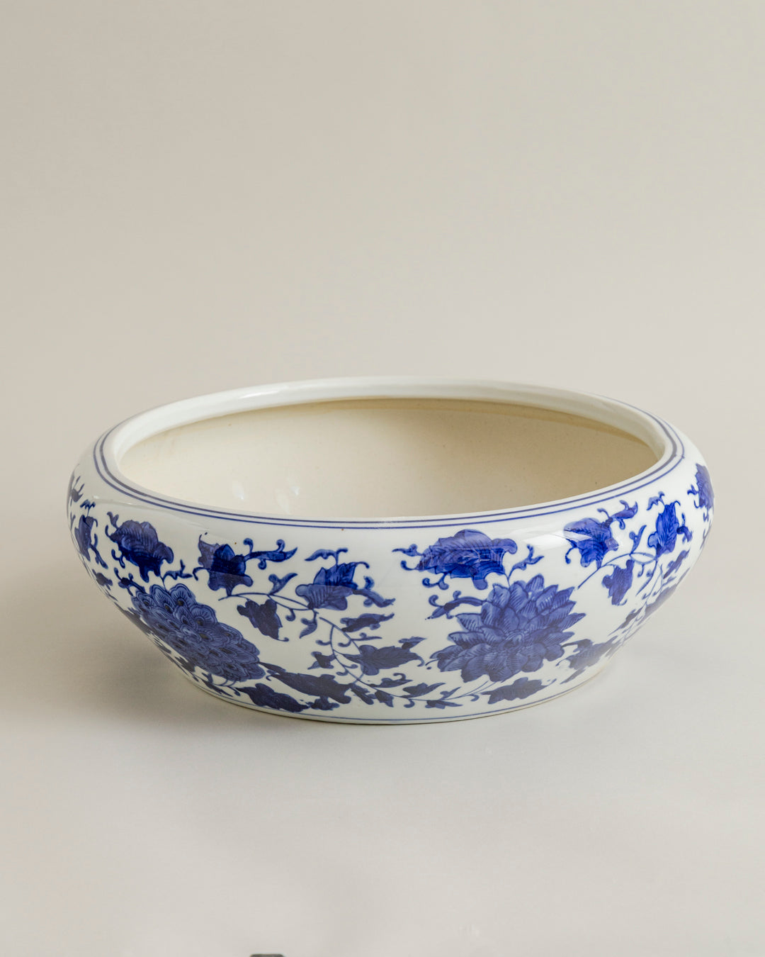 Royal Blue Lotus Bowl Planter - 40 cm 
