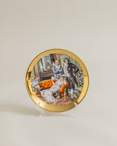 Victorian Elegance Golden Rim Decorative Plates - 8" 