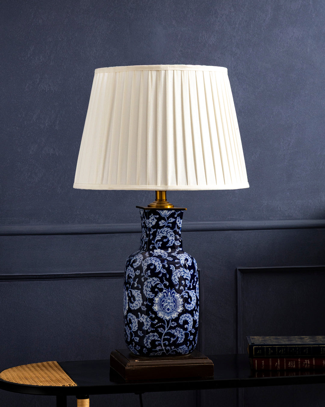 Midnight Floral Ceramic Table Lamp 