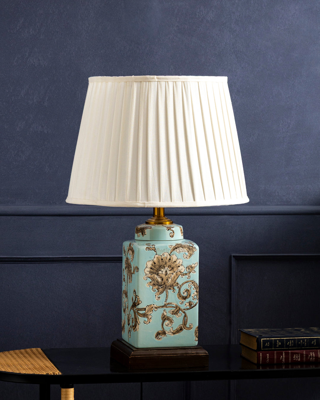 Vintage Floral Ceramic Table Lamp 