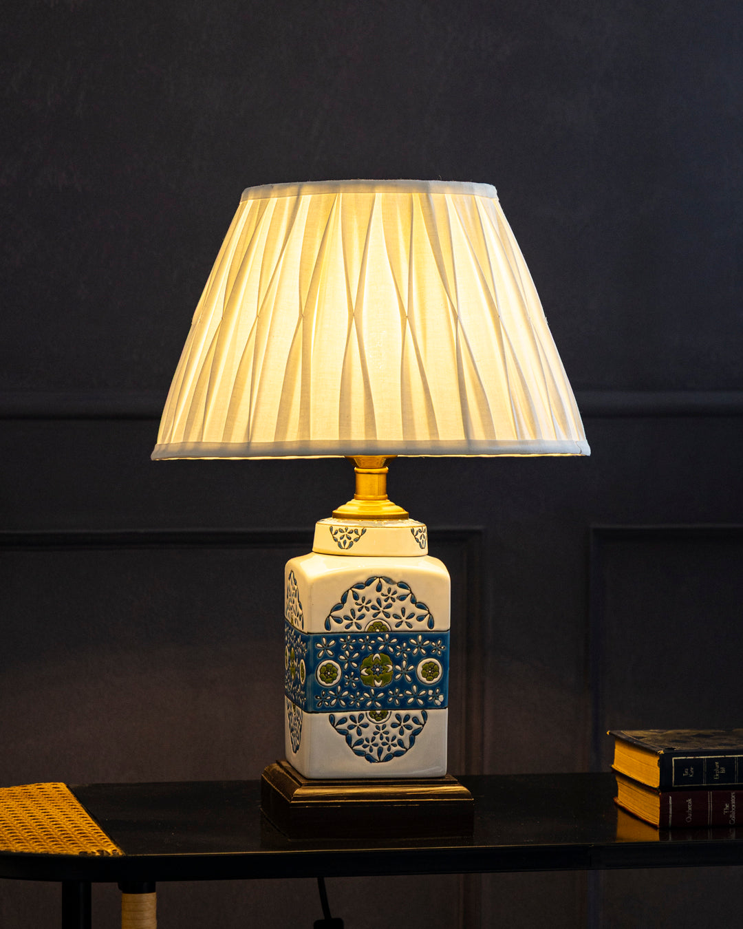 Azure Mosaic Ceramic Table Lamp 