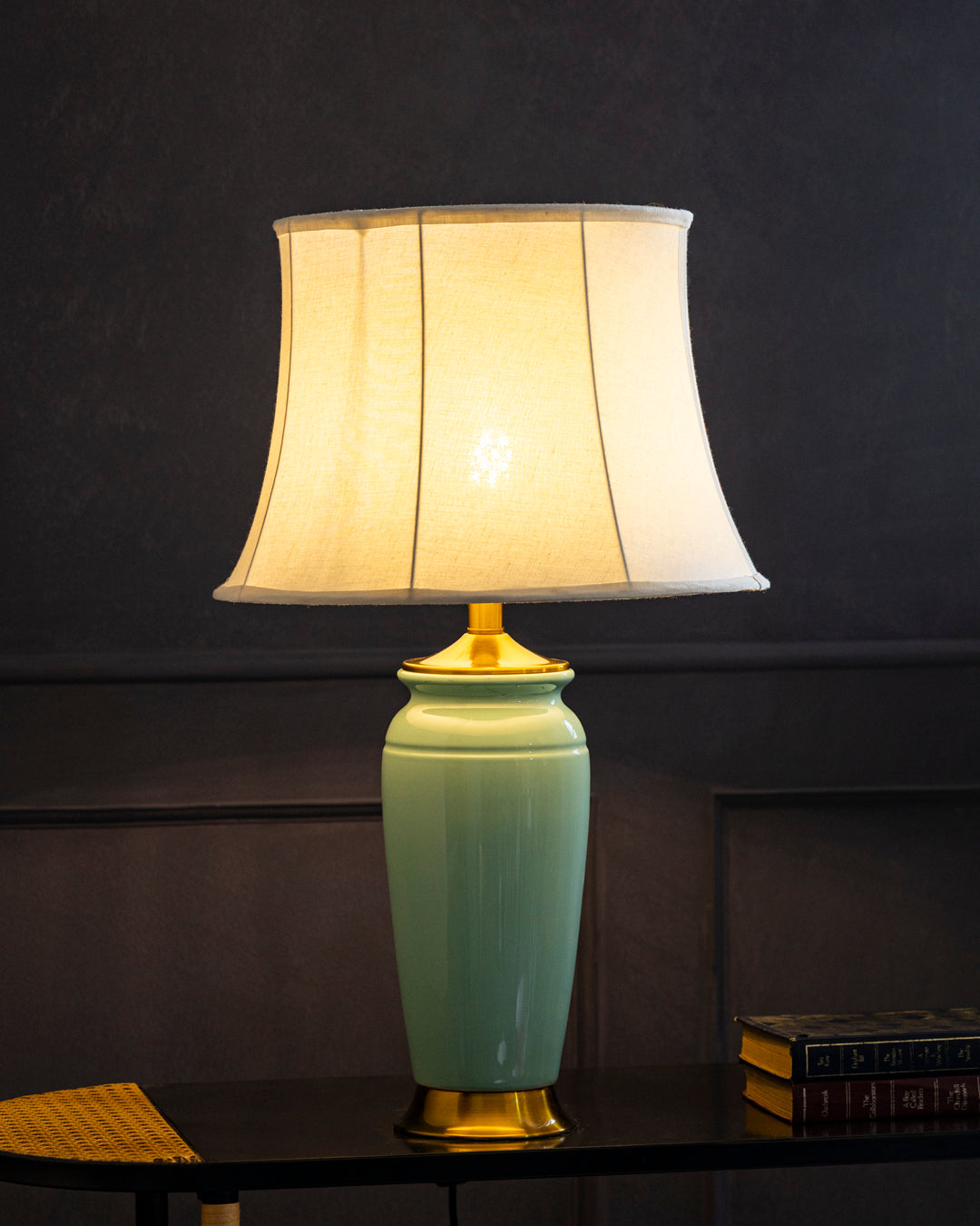 Mint Elegance Ceramic Table Lamp 