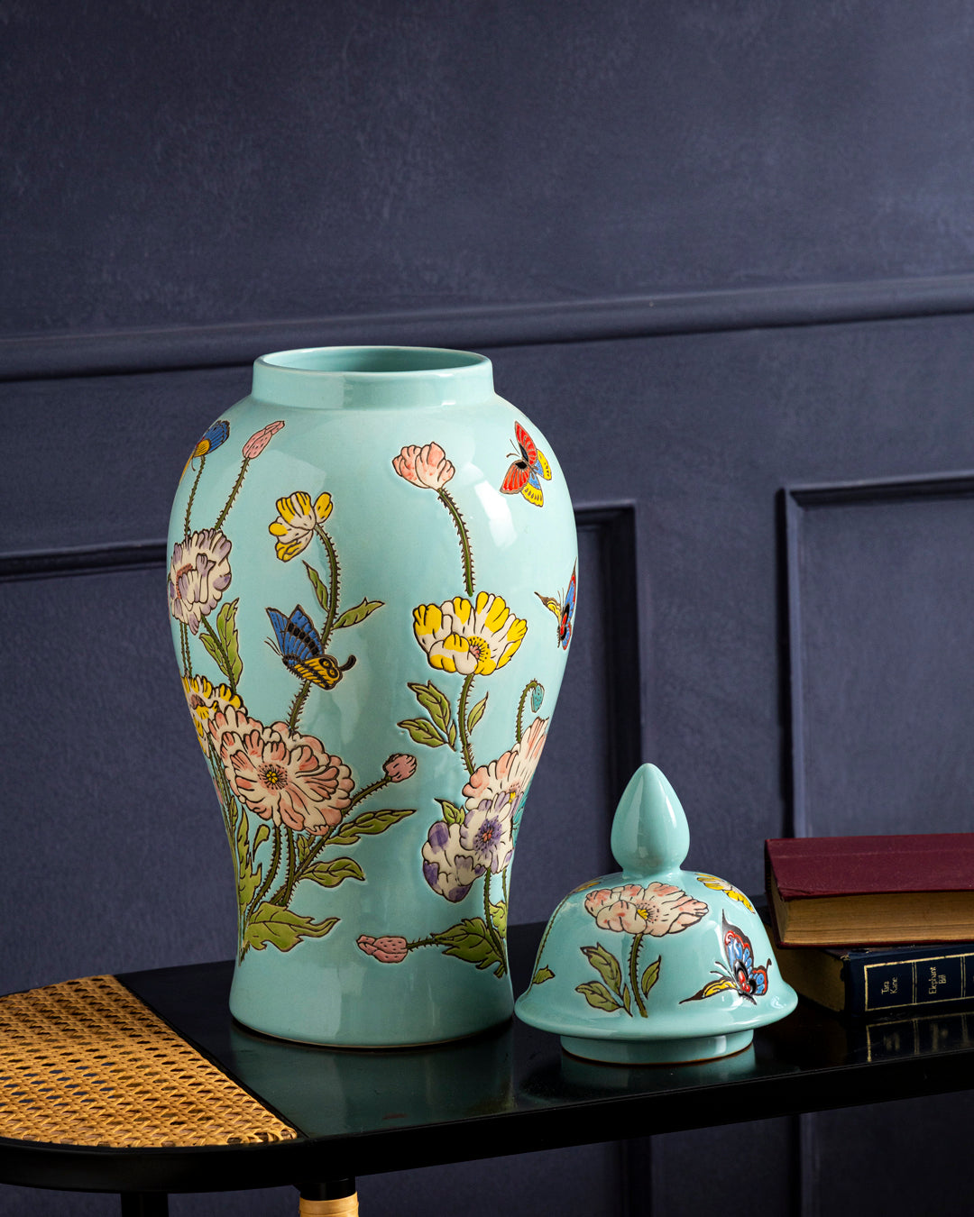 Sky Bloom Butterfly Temple Jar - 48 cm 