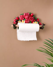 Rose Garden Tissue Holder - Red