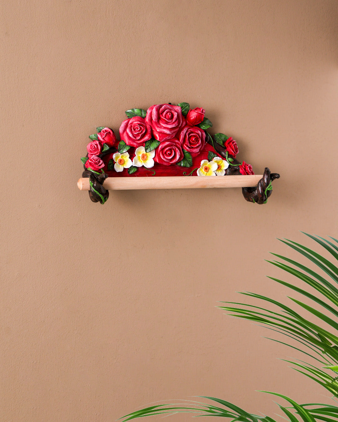Rose Garden Tissue Holder - Red