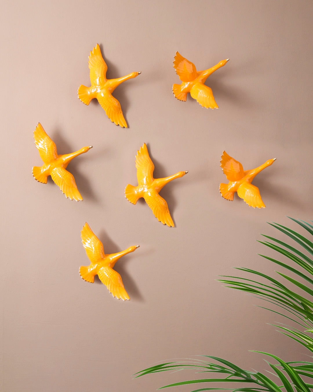 Skyward Wings Wall Mounted Birds - Set Of 6 