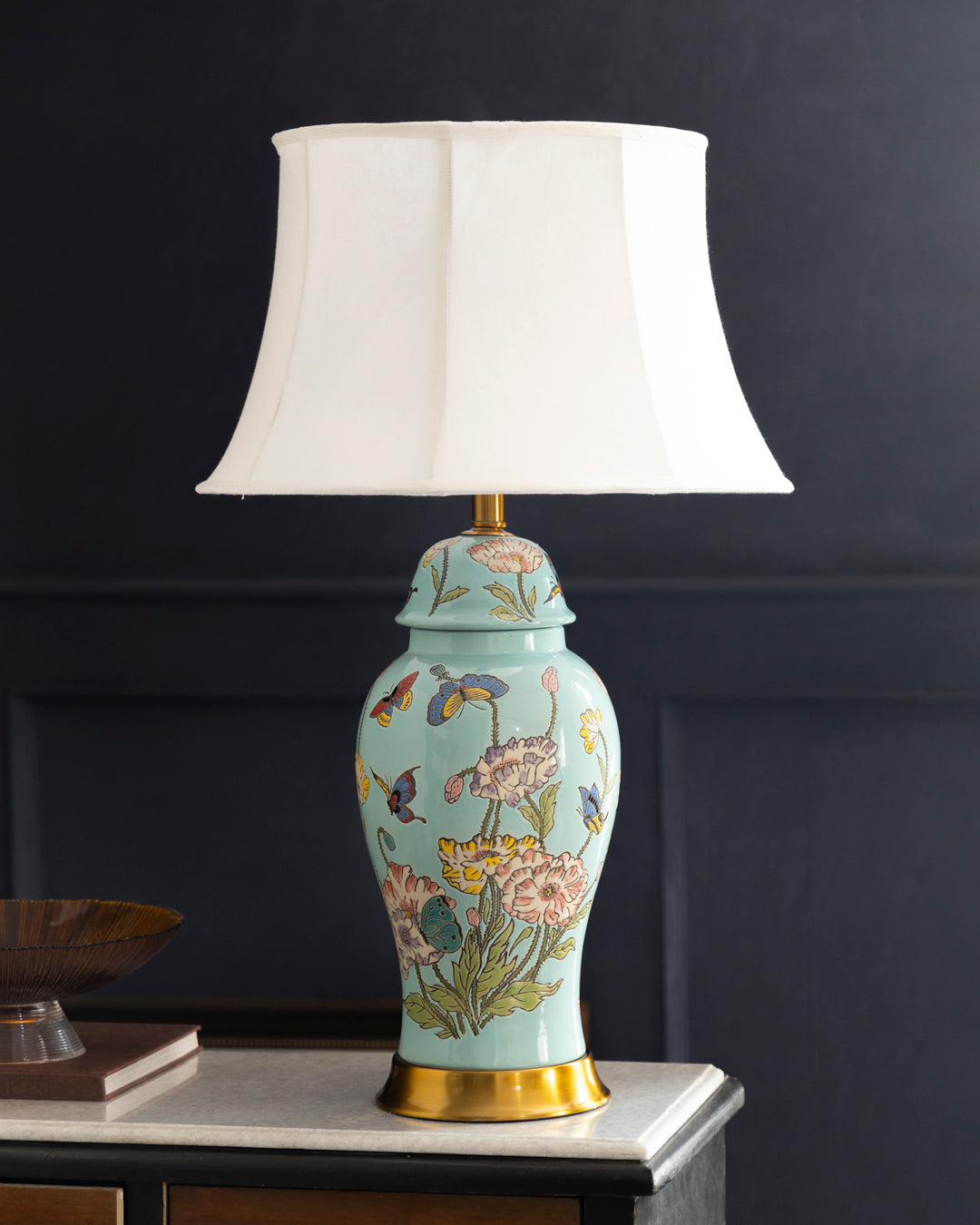 Floral Heritage Ceramic Table Lamp 