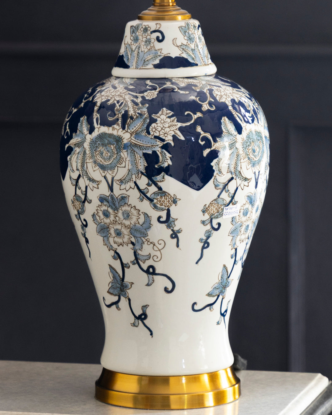 Vintage Floral Ceramic Table Lamp 