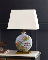 Artistic Floral Ceramic Table Lamp 