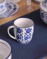 Vintage Blue & White Coffee Mug - Set Of 2 