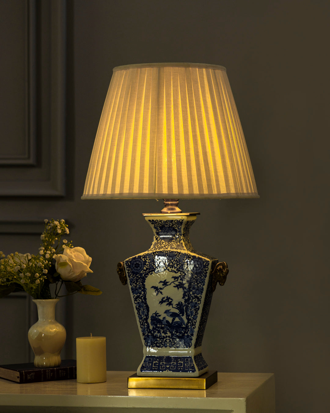 Azure Brass Heritage Table Lamp 