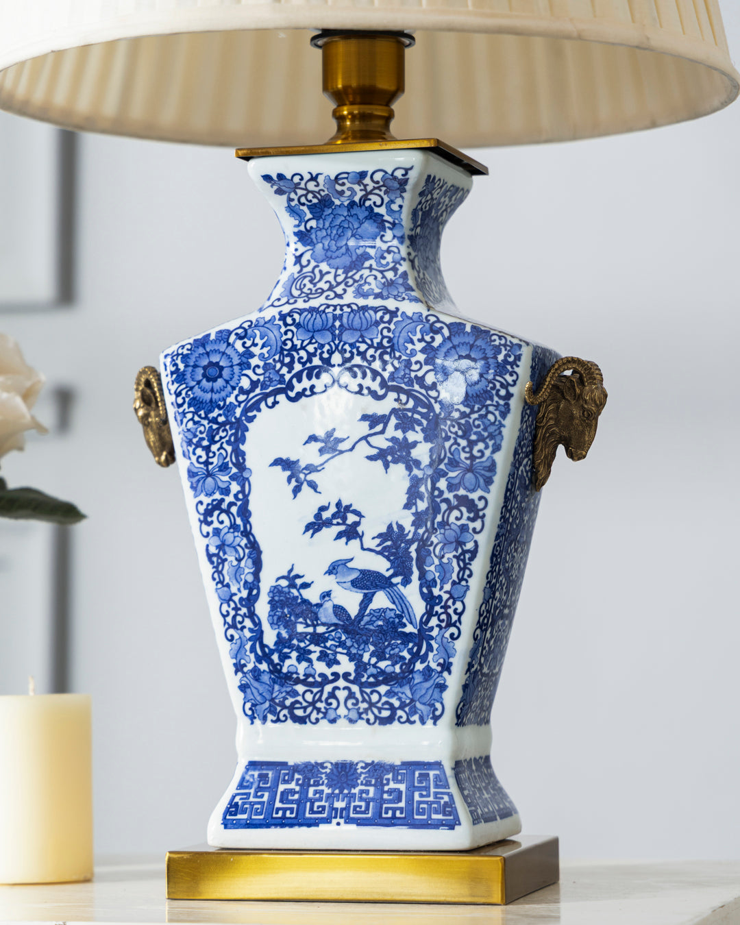 Azure Brass Heritage Table Lamp 